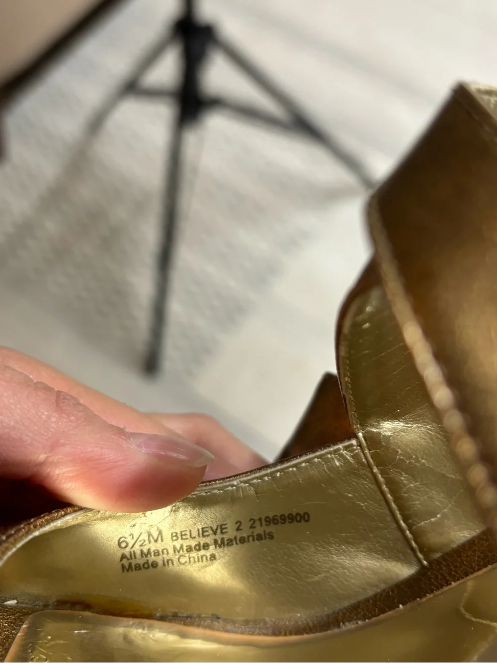 Carlos Santana Gold Metallic Platform Peep Toe Heels 2008